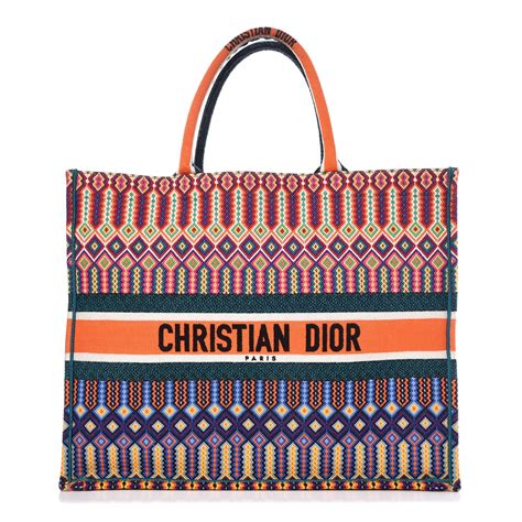 christian dior embroidered bag|christian dior tote bag colorful.